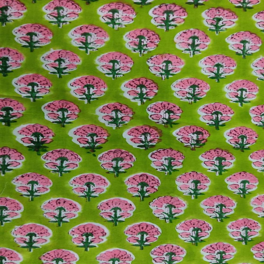 Beautiful Hand Block Printed Cotton Fabric - Application: Dress
