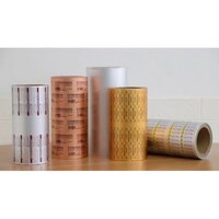 Printed Aluminium Blister Foil - Color: Golden