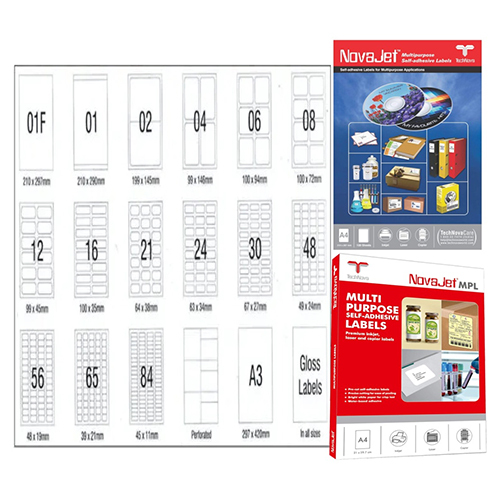 A4 Sticker Sheet - Color: White