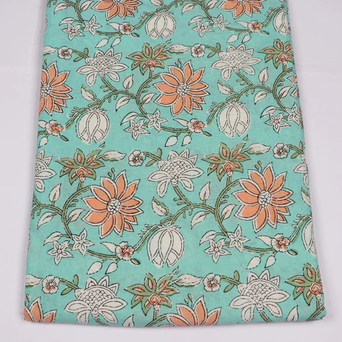 Hand Block Printed Coton fabric