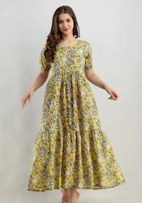 Designer Cotton Gown - Ethnic Region: Indian