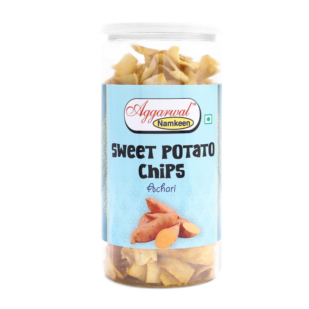 Sweet potato Achari chips