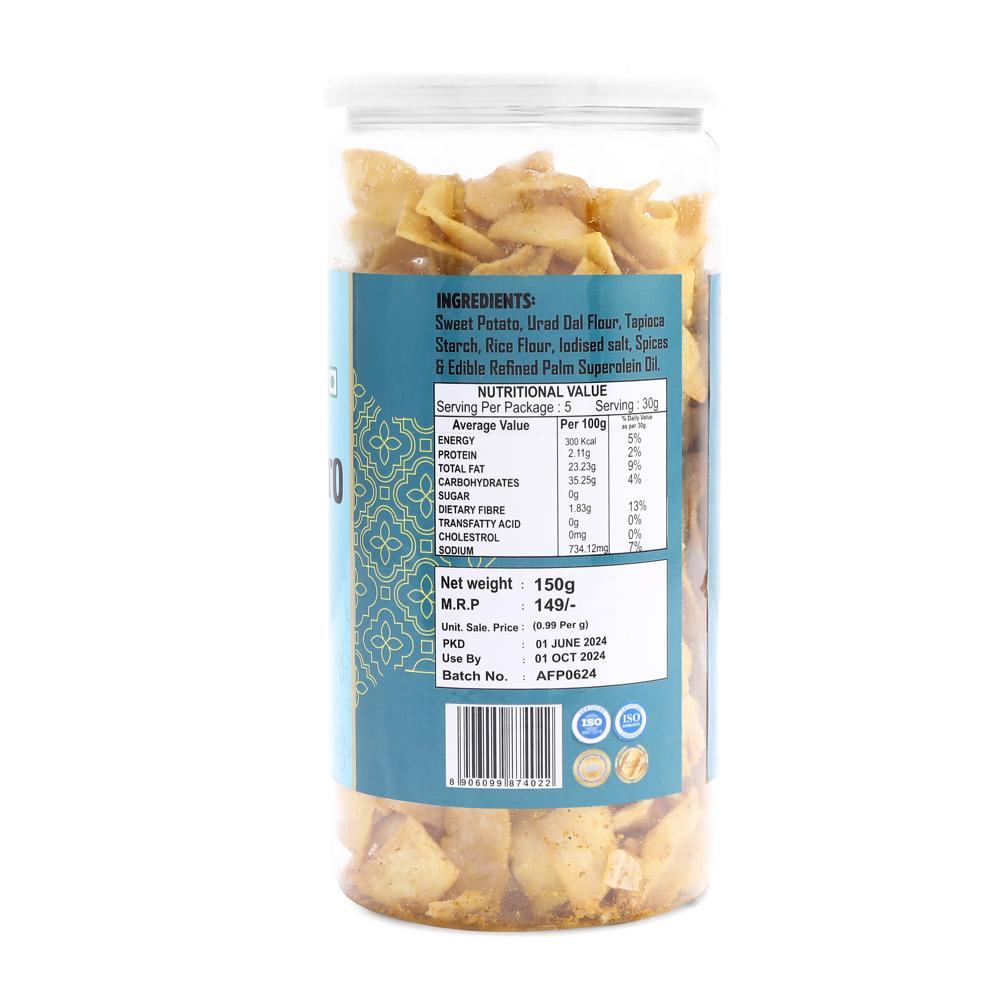 Sweet potato Achari chips