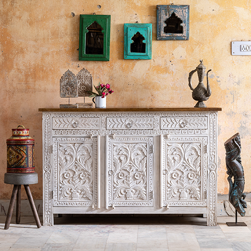 Solid Wood Anitque Cabinet - Color: Different Available