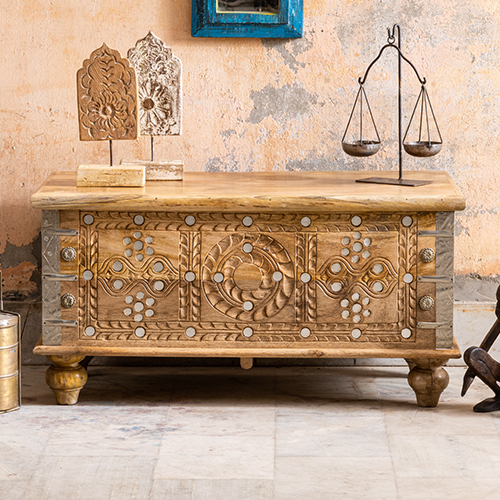 Handcarved Anitque Cabinet - Color: Different Available