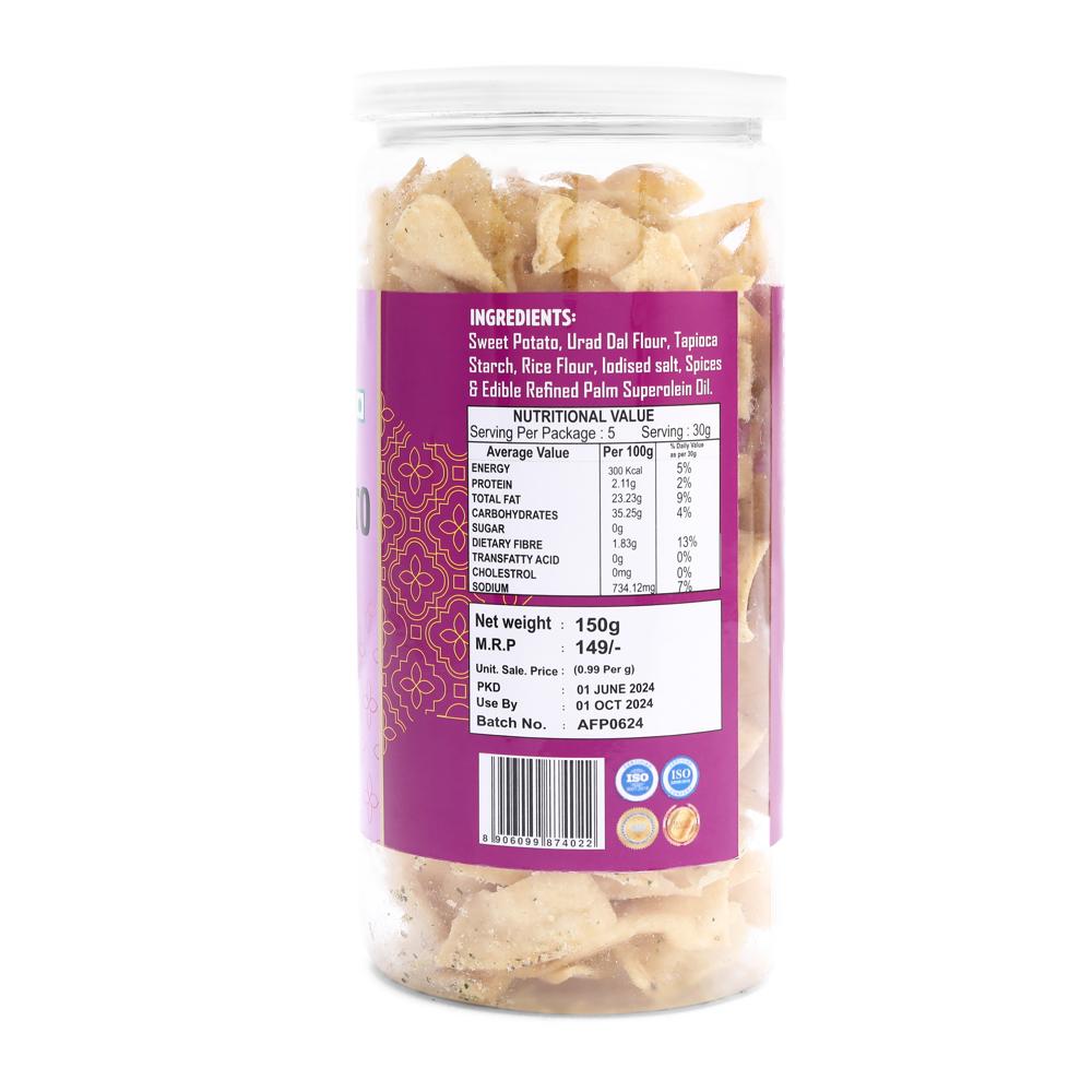 Sweet potato Cream / Onion chips