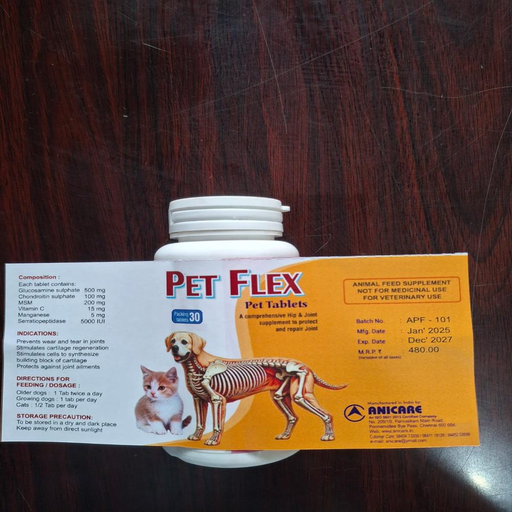 PET FLEX TABLETS ( Hip & Joint supplement tablets )