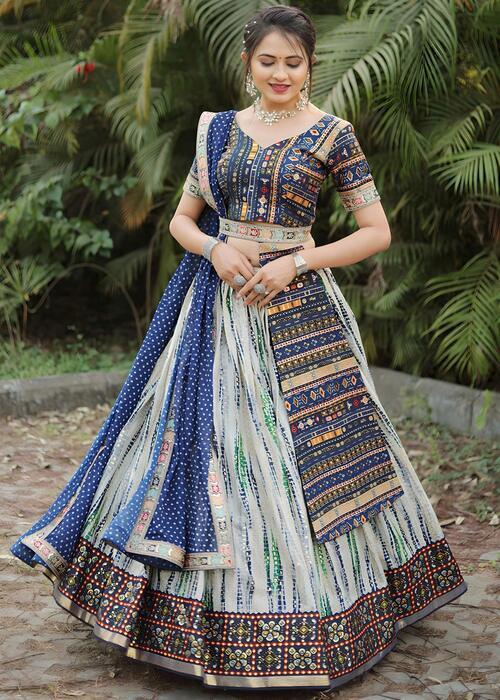 Designer cotton lehenga choli