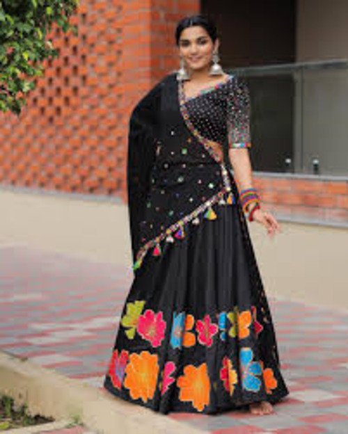 Designer cotton lehenga choli