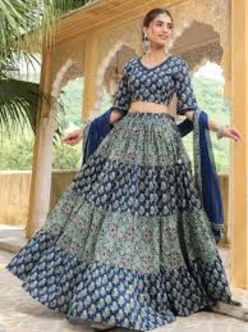 Designer cotton lehenga choli