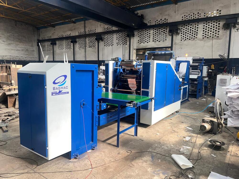 Roll Feeding Square Bottom Paper Bag Making Machine