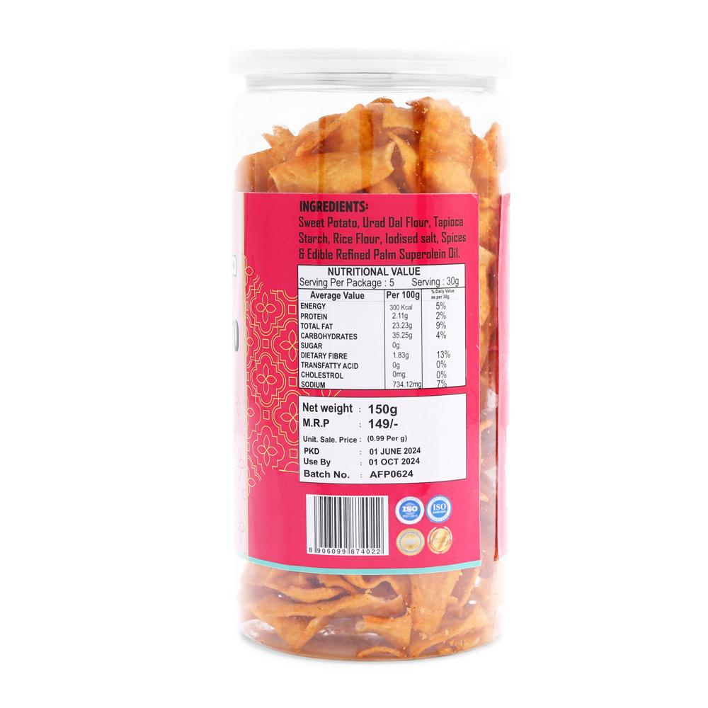 Sweet potato Peri Peri chips