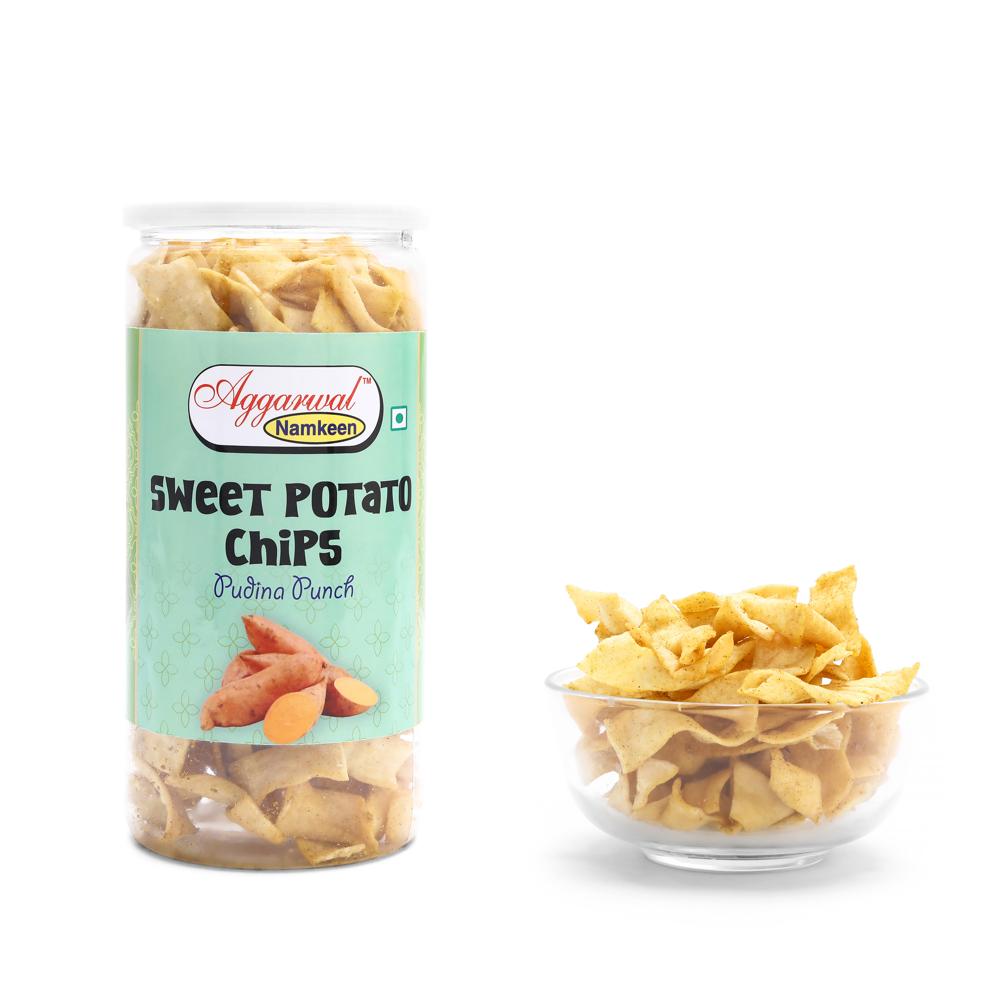 Sweet Potato Pudina Punch Chips - Feature: Healthy Snacks
