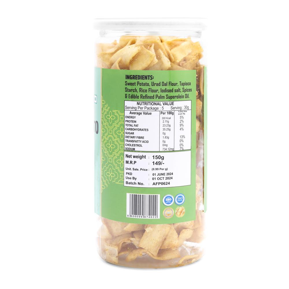 Sweet Potato Pudina Punch Chips - Feature: Healthy Snacks