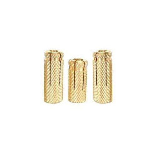 Brass Drop In Anchors With Collar Head