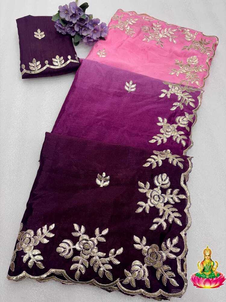 Linen Silver Border Saree - Color: Different Available