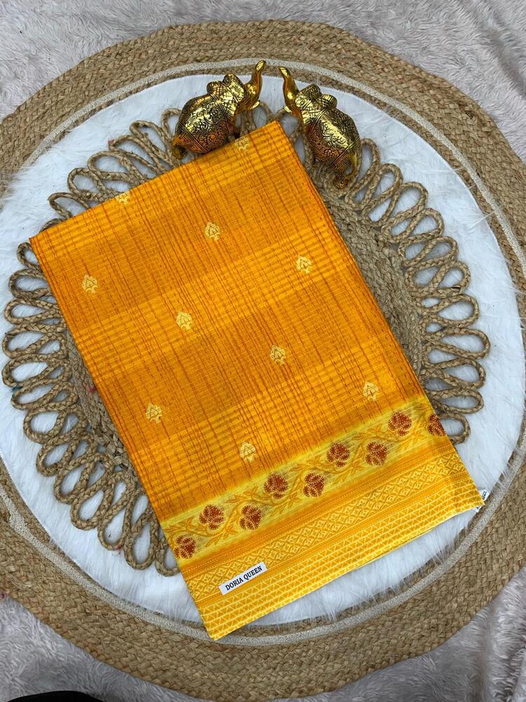 Soft Linen Saree - Color: Different Available