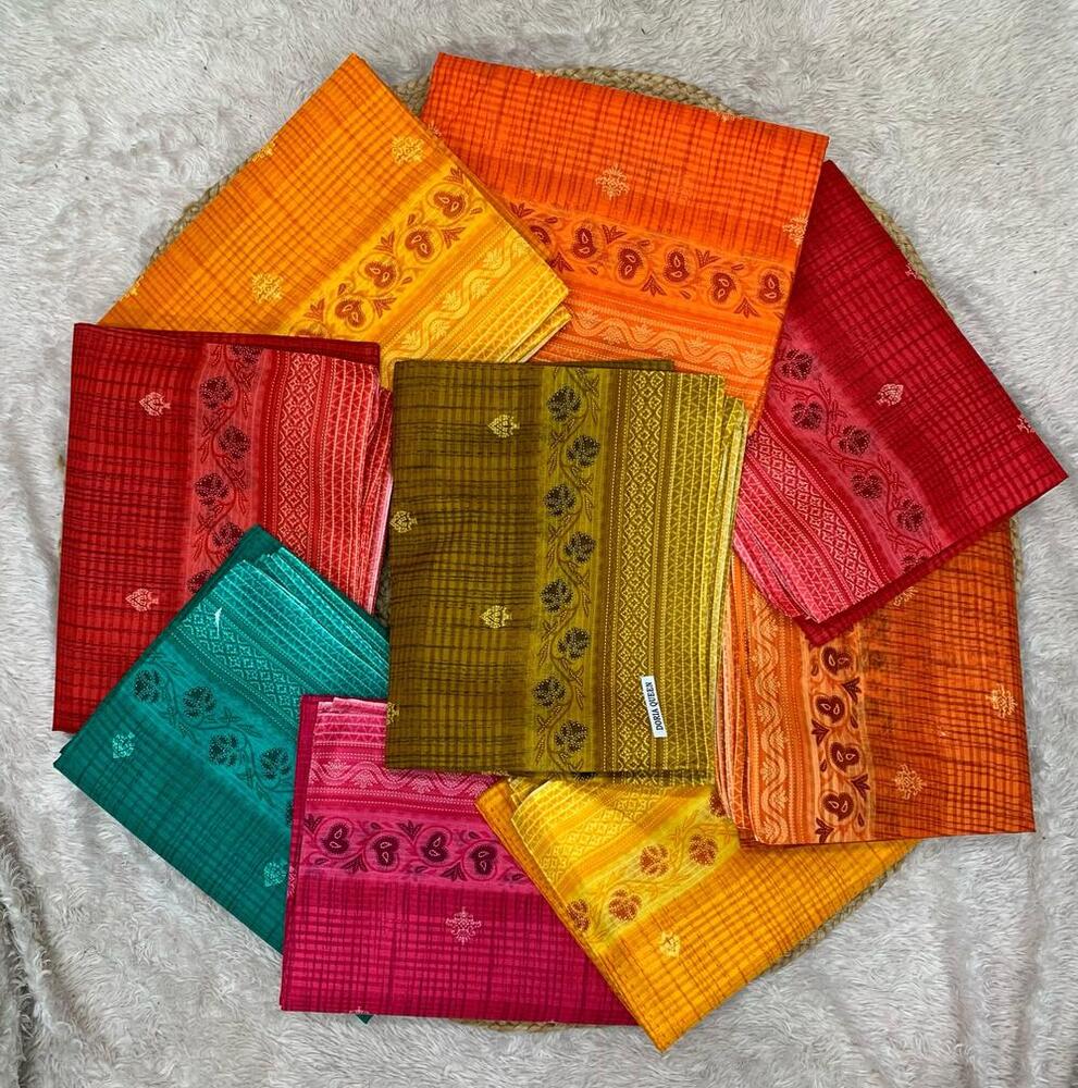 Soft Linen Saree - Color: Different Available