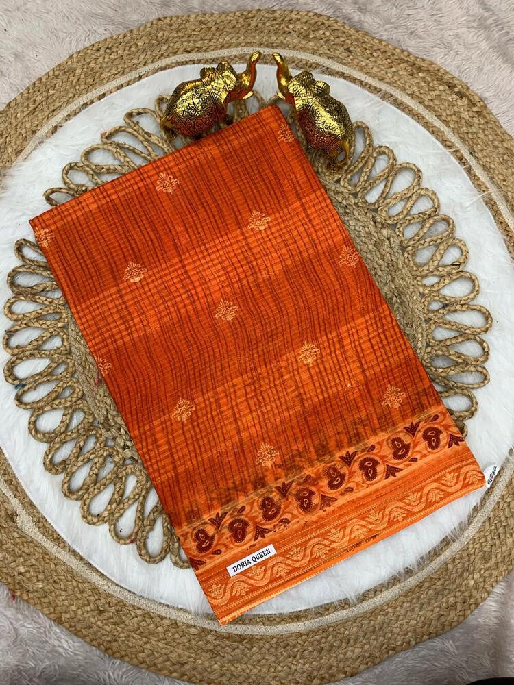 Soft Linen Saree - Color: Different Available