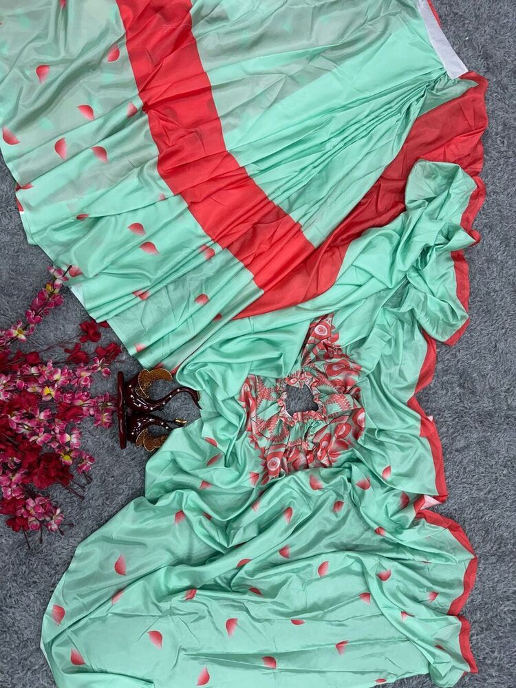 Soft Linen Saree With Tassels - Color: Different Available