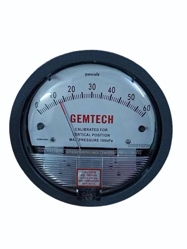 Model G2000-60PA GEMTECH Differential Pressure Gauge Range 60 PA