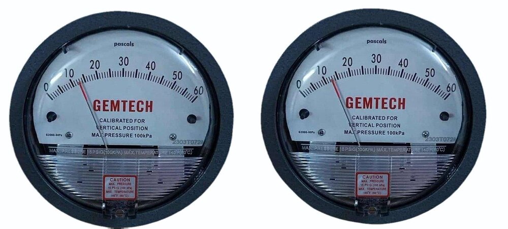 Model G2000-60PA GEMTECH Differential Pressure Gauge Range 60 PA