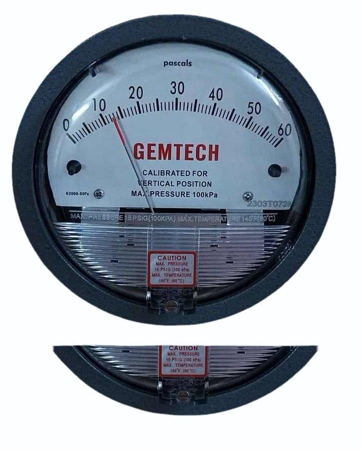 Model G2000-60PA GEMTECH Differential Pressure Gauge Range 60 PA