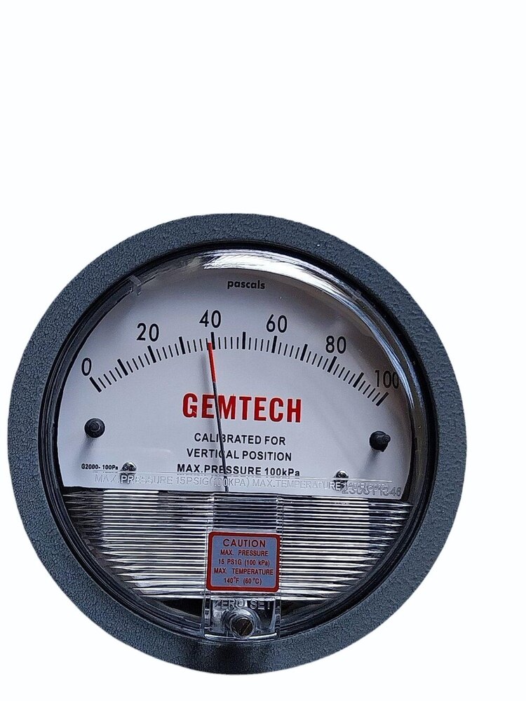 Model G2000-100pa Gemtech Differential Pressure Gauge Range 100pa
