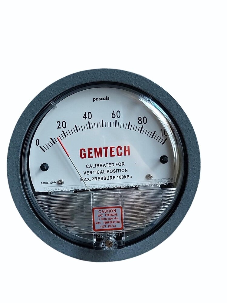 Model G2000-100pa Gemtech Differential Pressure Gauge Range 100pa