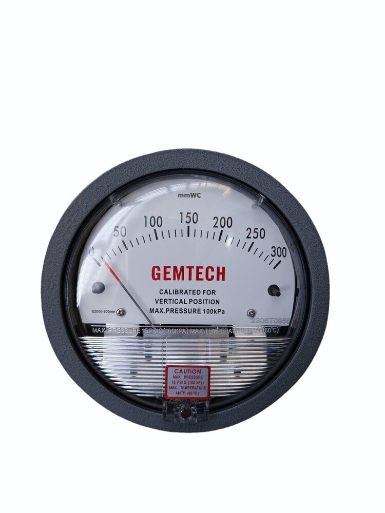 Model G2000-300PA GEMTECH Differential Pressure Gauge Range 300 PA