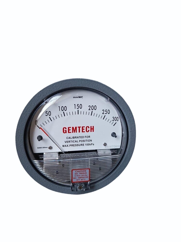 Model G2000-300pa Gemtech Differential Pressure Gauge Range 300 Pa