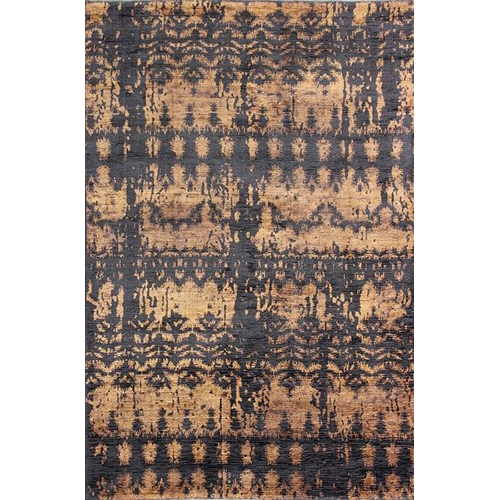 D No-075 Printed Double Back Loom Knotted Floor Carpet - Color: Multicolor