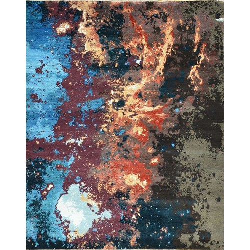 D No-079 Hand Knotted Weave Wool Carpet With Bamboo Silk