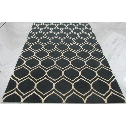 RRC-804 Charcol Wool + Silk Handtufted Floor Carpet