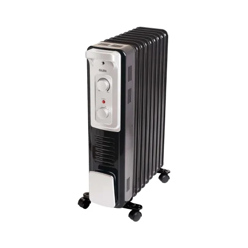 11 Fin Glen Oil Filled Radiator Heater - Color: Black