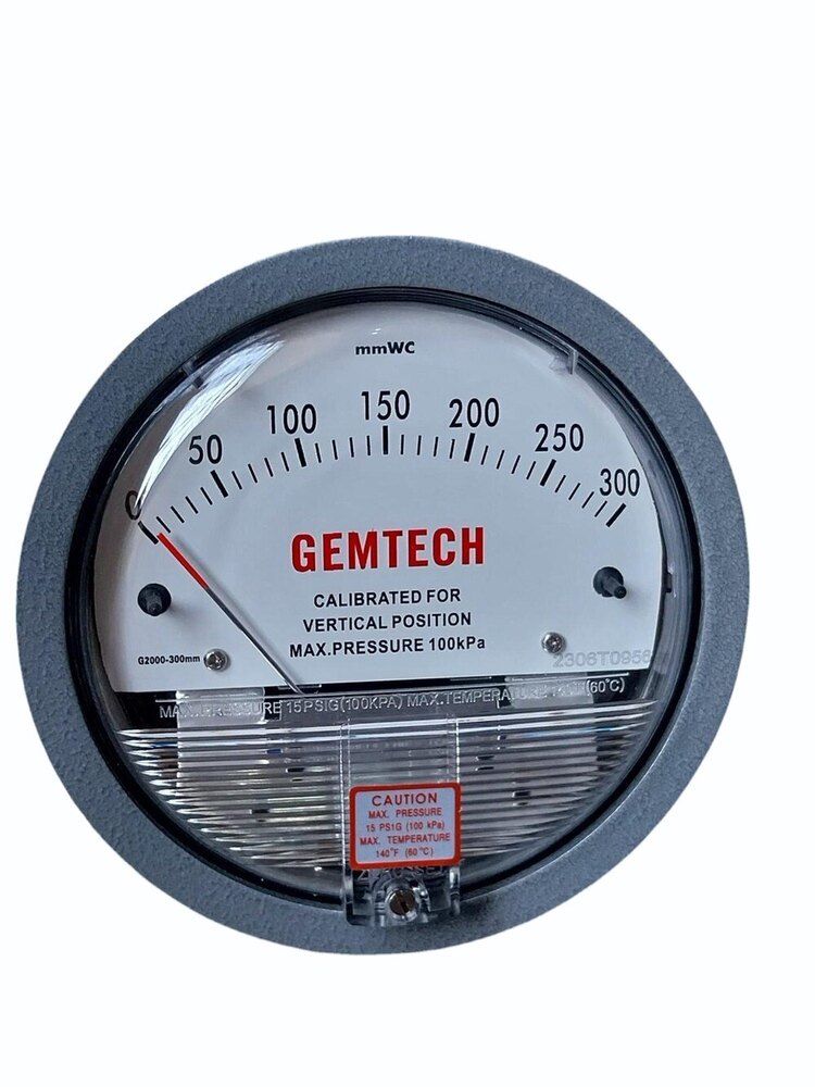Model G2000-125PA GEMTECH Differential Pressure Gauge Range 125 PA