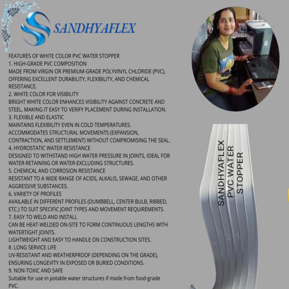 white color PVC Water Stopper 