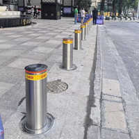Fully Automatic Hydraulic Bollard - Color: Silver