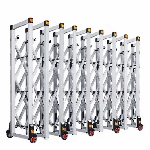 Modern Expanding Manual Qatar Barriers Aluminum Alloy Material Gate - Color: White