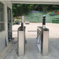 Qigong Attendance Access Control Flap Gate - Color: Silver