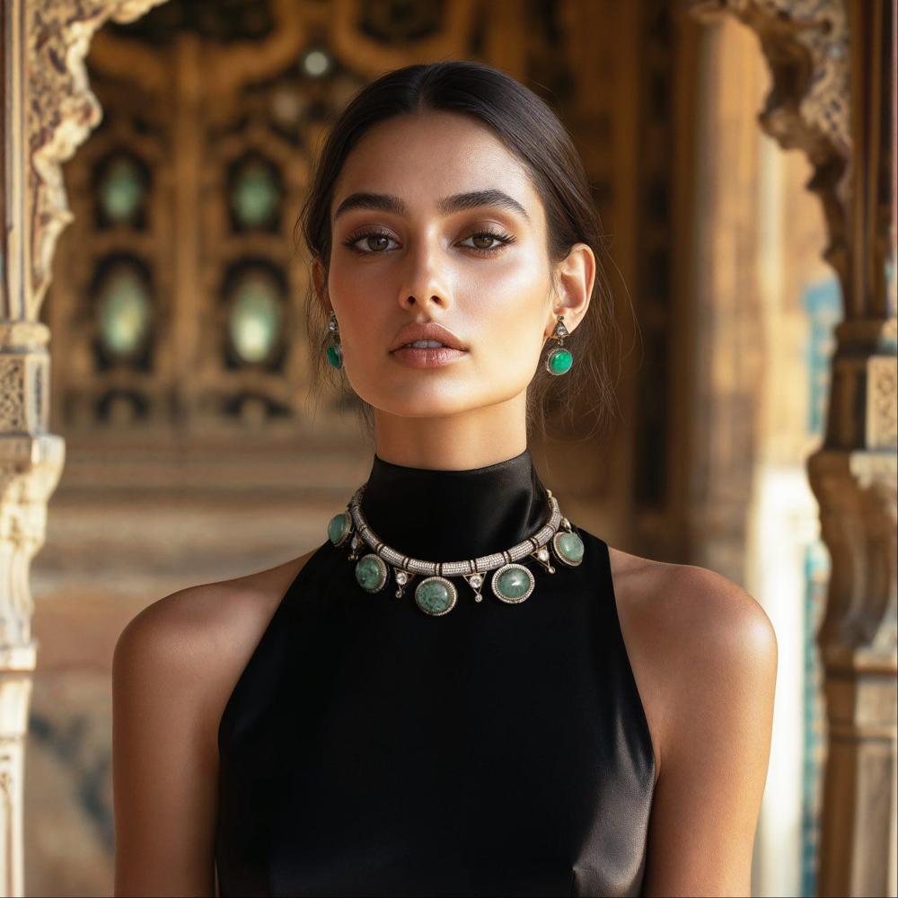 Victorian Gleam  set with cute danglers