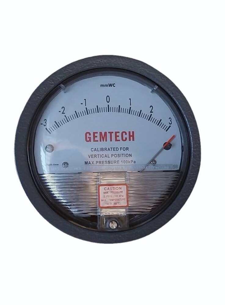 Gemtech Differential Pressure Gauge In Noida - Accuracy: 2% (-Ha Model 1) Of Fs (3% (-Ha 1.5%) On -0