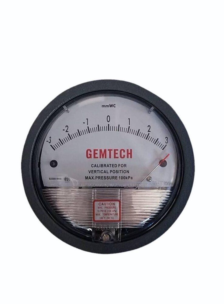 Gemtech Differential Pressure Gauge In Noida - Accuracy: 2% (-Ha Model 1) Of Fs (3% (-Ha 1.5%) On -0