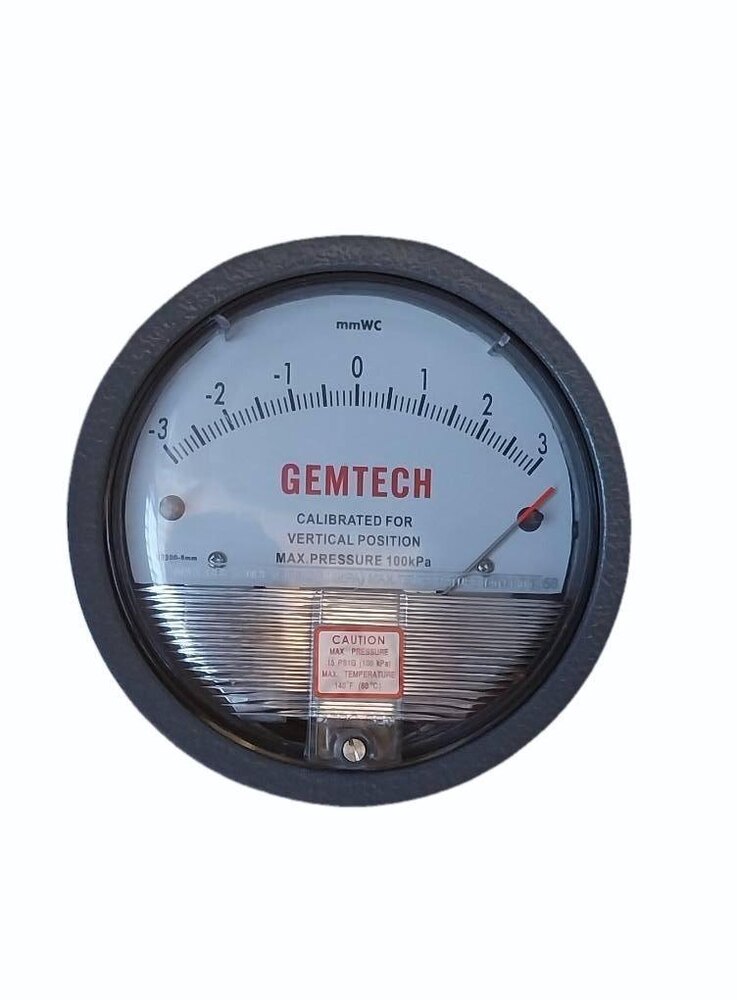 Gemtech Differential Pressure Gauge In Noida - Accuracy: 2% (-Ha Model 1) Of Fs (3% (-Ha 1.5%) On -0