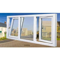 Upvc Exterior Window - Wall Mounted, 5mm Glass Thickness, Smooth Polished Finish, White Color, Sliding Functionality, Various Sizes