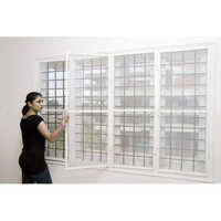 White UPVC Mosquito Net Window