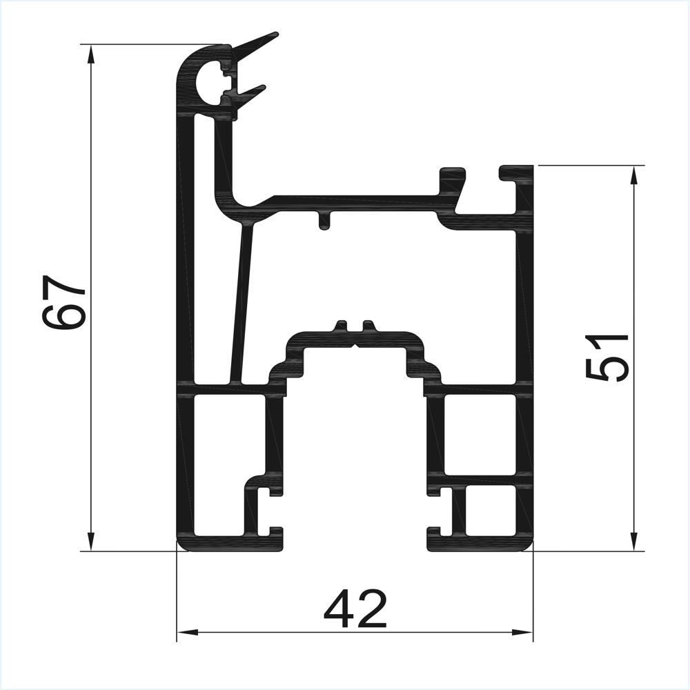 UPVC Medium Sash Profile