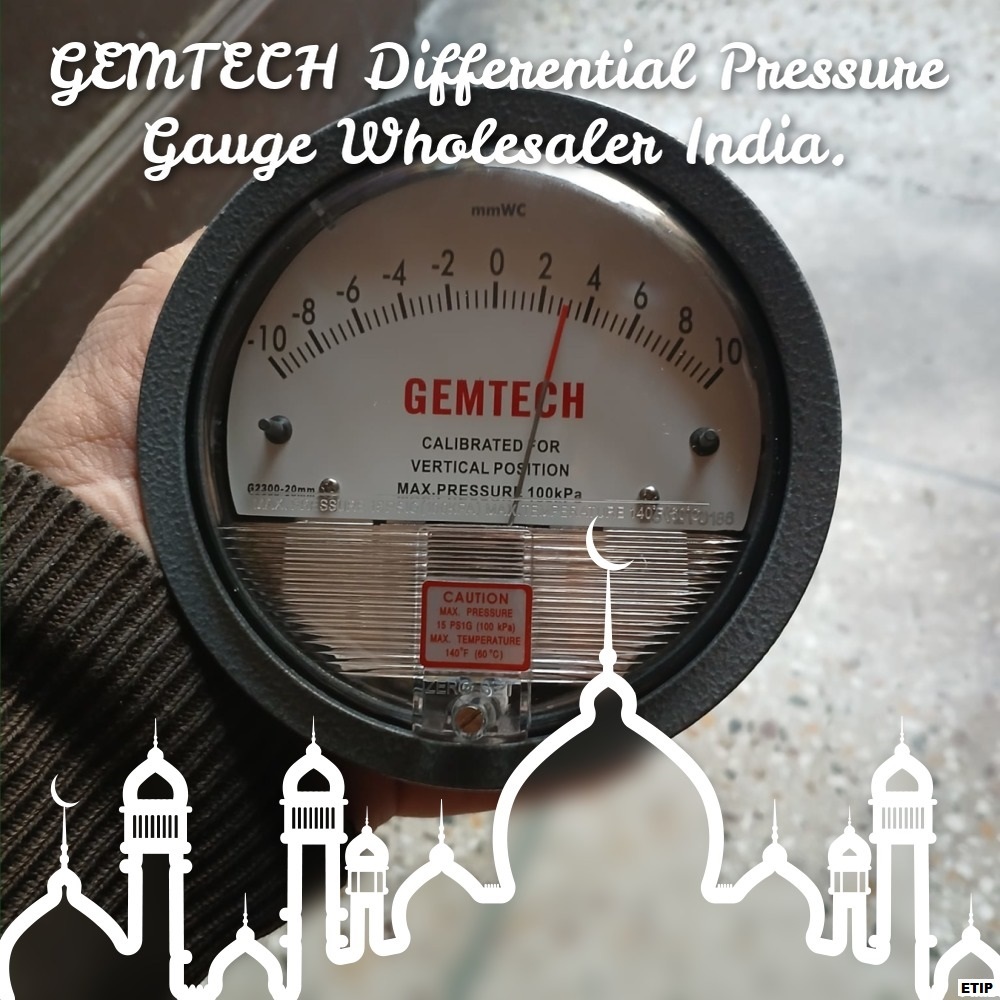 GEMTECH Model G2302 Differential Pressure Gauge Range 1-0-1 INCH