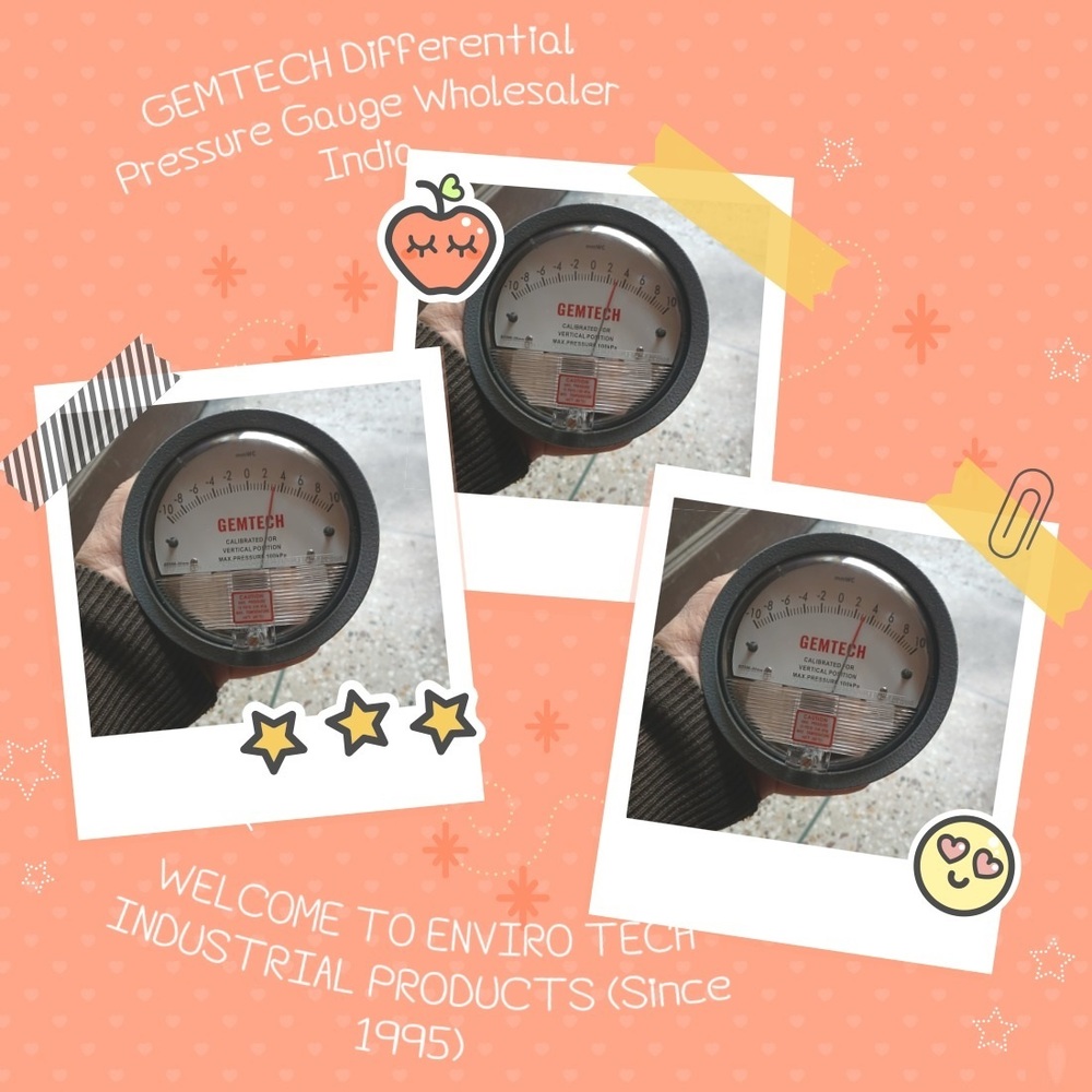 GEMTECH Model G2302 Differential Pressure Gauge Range 1-0-1 INCH