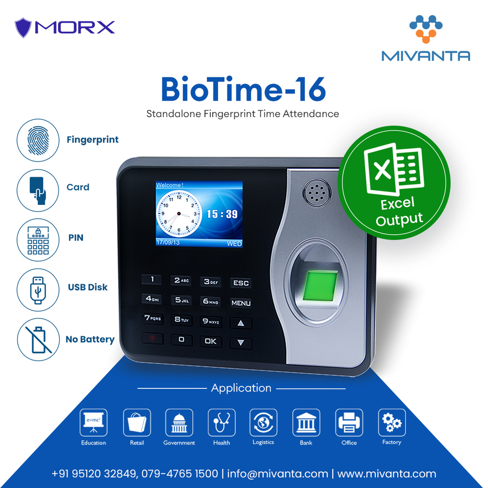 MORX BioTime - 16  Time Attendance & Access Control Terminal